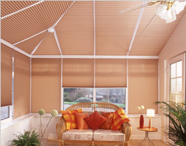 Shaped conservatory blinds